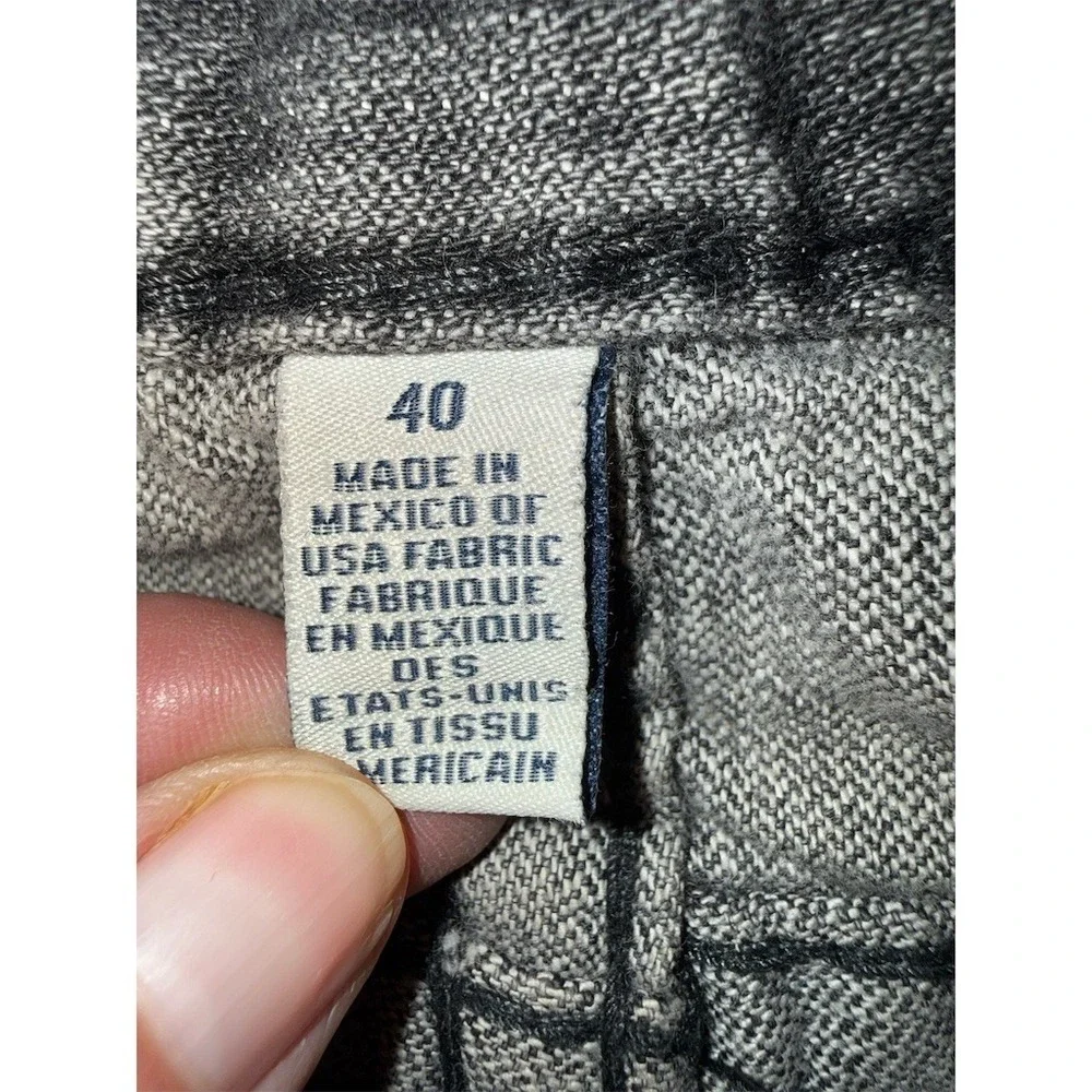 True Religion World Tour Jeans Mens 40x32 Gray Straight Flap Pocket Y2K Ricky